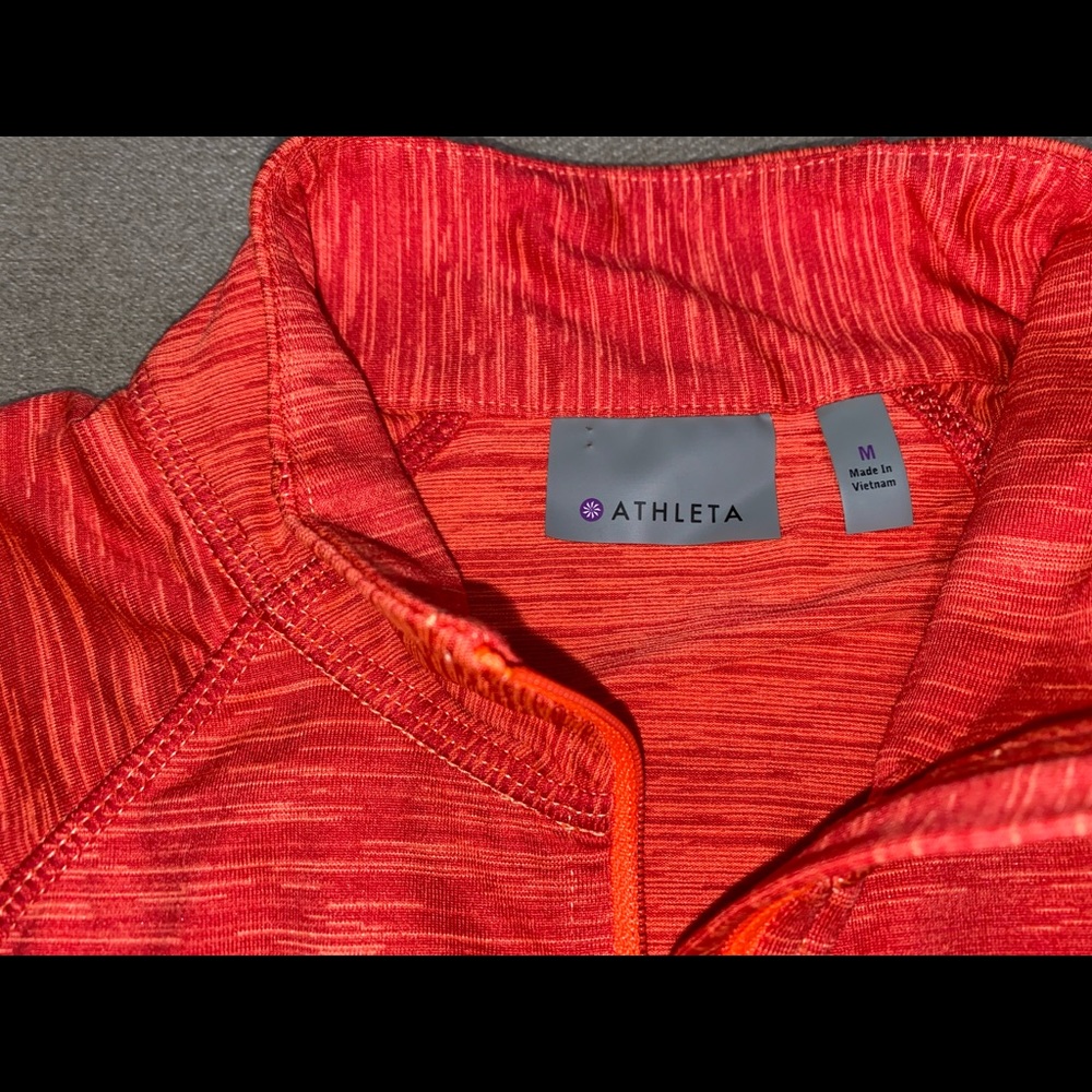 Athleta Half Zip Pullover Orange - image 4